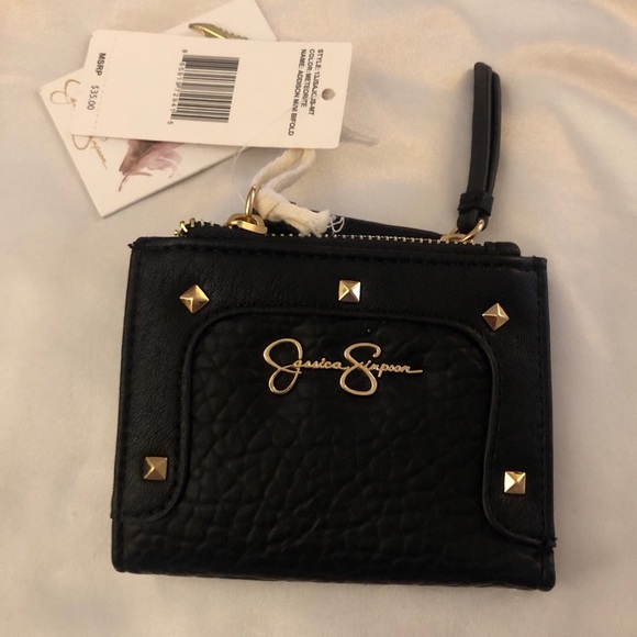 Jessica Simpson Addison Faux Leather Mini Bifold Wallet Color Meteorite NWT - Picture 4 of 11